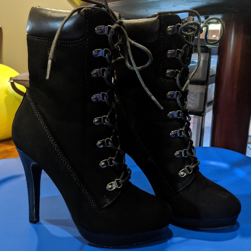 Heeled Combat Boots